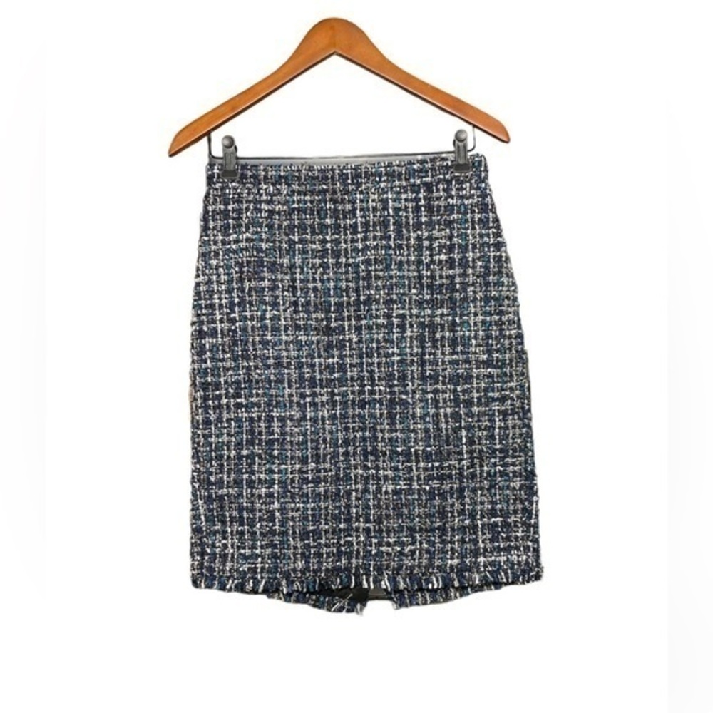 tweed midi pencil skirt size 2